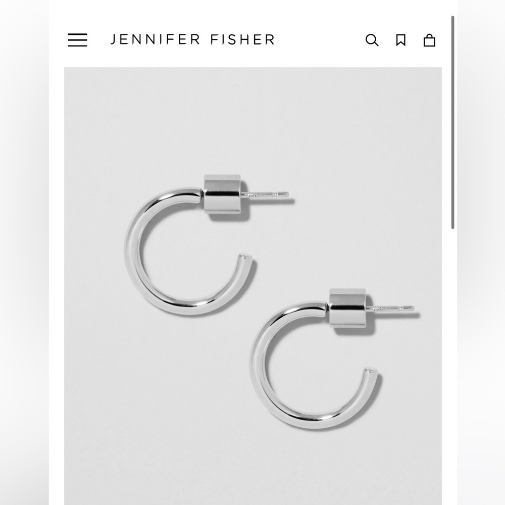 Jennifer Fisher Micro Thread Hoops in Silver
